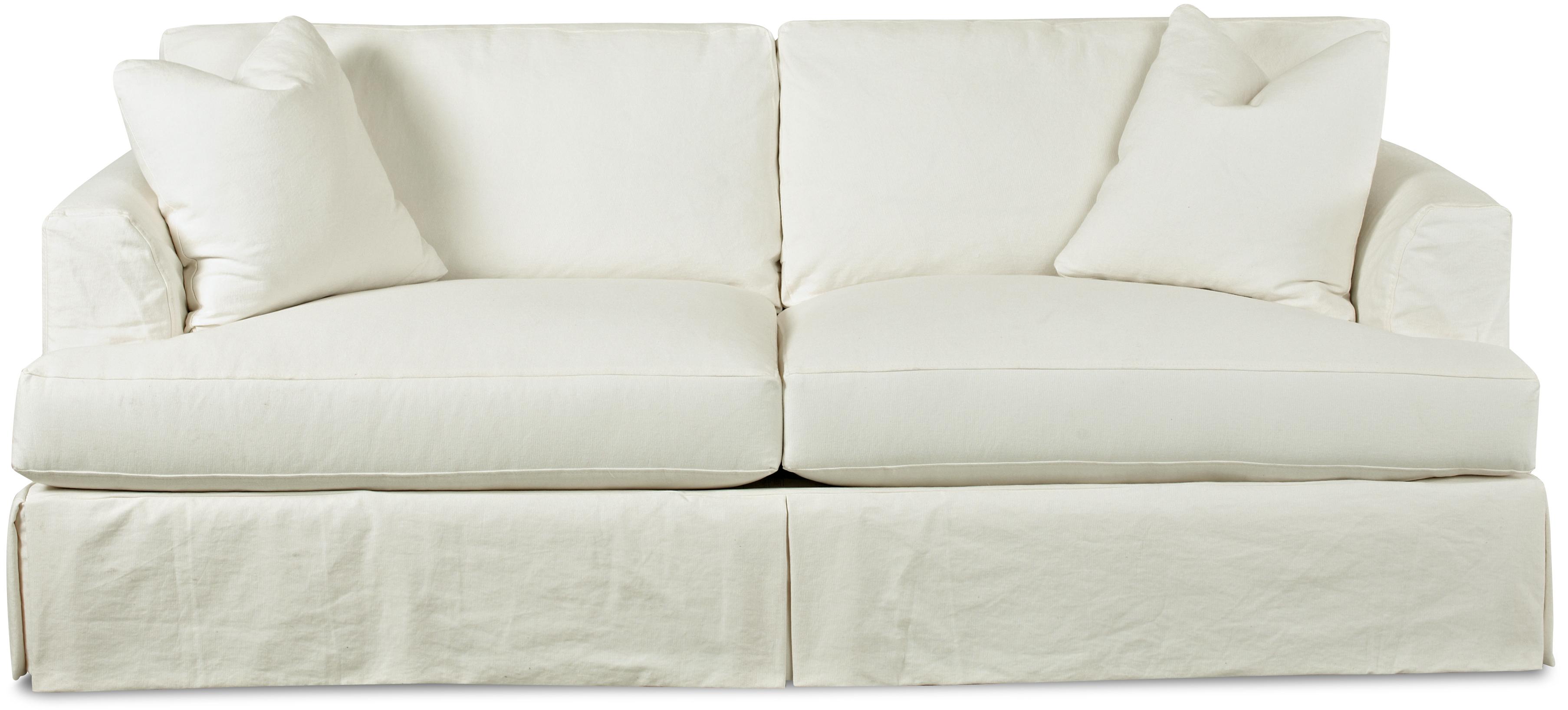 Klaussner Bentley D92100 S Slipcover Stationary Sofa with Flared Track